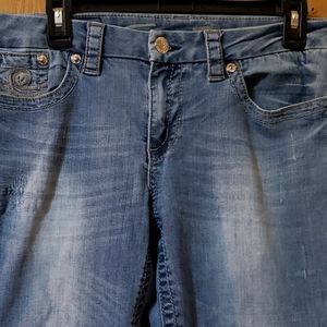 Womens Light Wash Seven7 Boot Cut Jeans